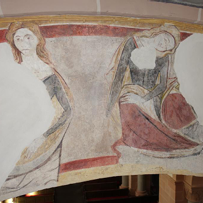 Freilegung einer großen Überraschung: Törichte und kluge Jungfrauen entdeckt! (c) Pfarre Nideggen