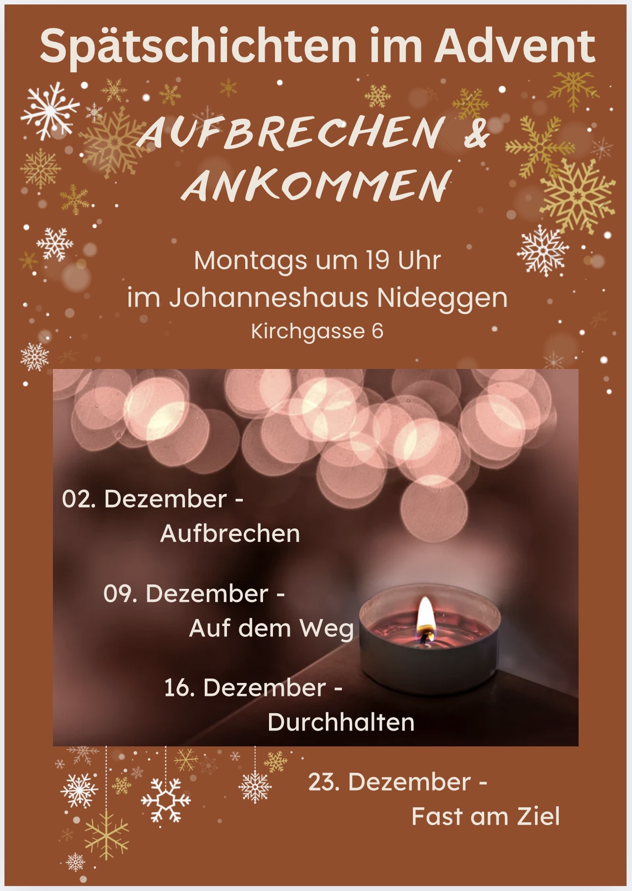 SpätschichtAdvent2024 (c) Pfarrei Nideggen